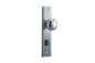 Iver Cambridge Door Knob Stepped Latch Pair, Passage Kit, Privacy Kit , Entrance Kit with High Security Lock - Brushed Chrome