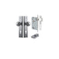 Iver Guildford Door Knob Stepped Latch Pair, Passage Kit, Privacy Kit , Entrance Kit with High Security Lock - Brushed Chrome