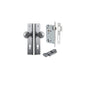 Iver Guildford Door Knob Stepped Latch Pair, Passage Kit, Privacy Kit , Entrance Kit with High Security Lock - Brushed Chrome