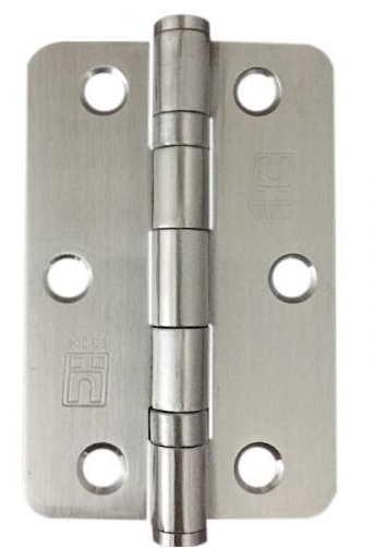 Lohala Hinge Stainless Steel 304 ,2BB 89mm x 58.7mm x 2.0mm -1/4" Radius - Fixed Button Pin Satin Finish NOT IN STOCK ETA MID- AUGHUST