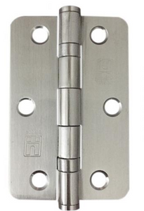 Lohala Hinge Stainless Steel 304 ,2BB 89mm x 58.7mm x 2.0mm -1/4" Radius - Fixed Button Pin Satin Finish