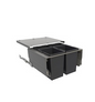 Tanova NZ Designer Soft Close Kitchen Bin -350mm, 400mm,450mm, 600mm Cabinet - 1 x 24L and 2 x 8Litre ,1 x 18L and 2 x 8Litre ,1 x 15L and 2 x 6Litre , 2 x 24L and 2 x 8Litre  ,2 x 18L and 2 x 8Litre & 2 x 15L and 2 x 6Litre – Grey
