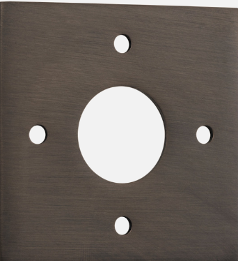 Iver Adaptor Plate Rose Square Available in 9 colours : Polished Brass ,Signature Brass ,Matt Black ,Polished Chrome ,Brushed Chrome ,Distressed Nickel ,Polished Nickel , Satin Nickel  & Brushed Brass