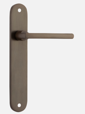 Iver Baltimore Door Lever 10726 Oval Backplate Signature Brass - Passage ,Privacy & Entrance