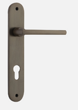 Iver Baltimore Door Lever 10726 Oval Backplate Signature Brass - Passage ,Privacy & Entrance