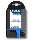 Tusk Heavy Duty Utility Knife Blades & Knife -  2pc Set ,10pc pack ,50pc pack & 100pc pack