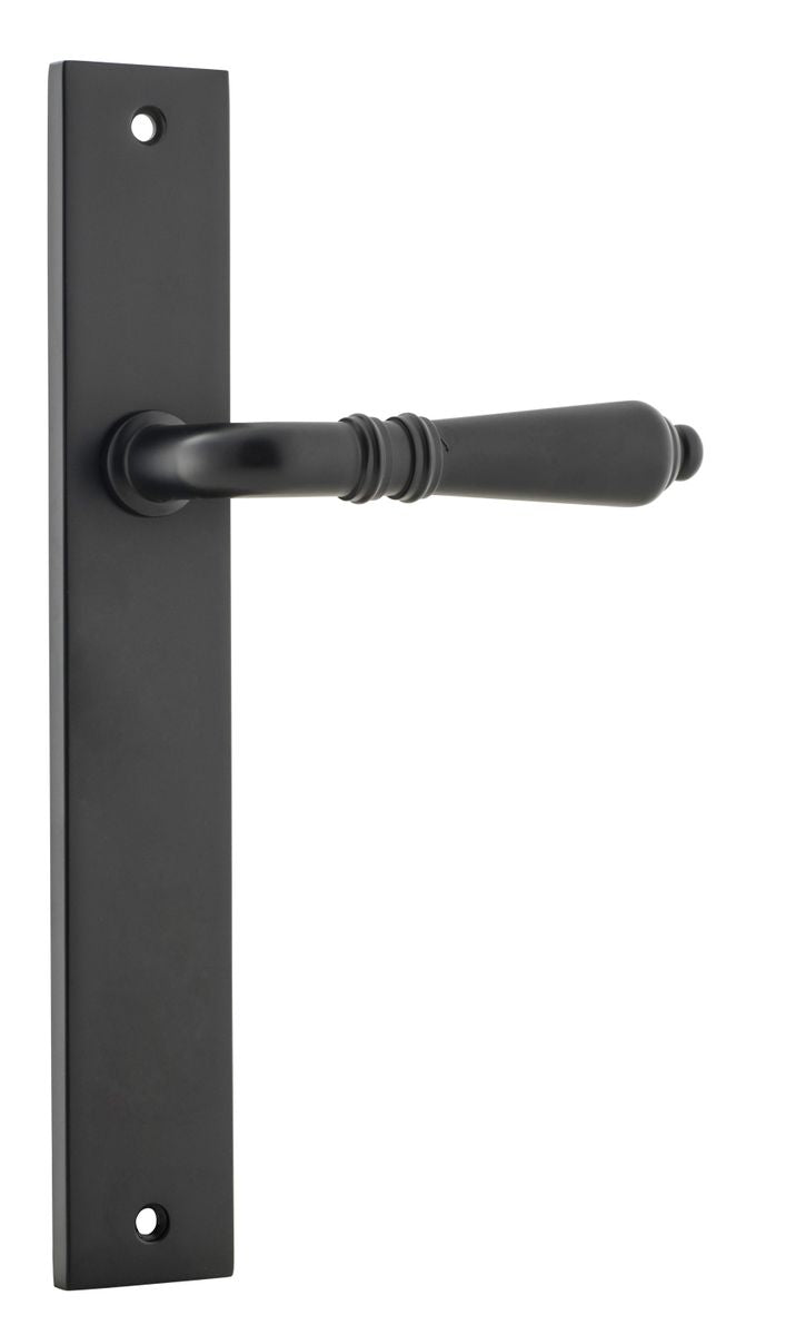 Iver Sarlat  Door Lever Rectangular Latch Pair, Passage Kit, Privacy Kit , Entrance Kit with High Security Lock -Matt Black