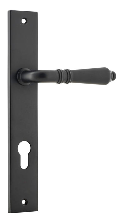 Iver Sarlat  Door Lever Rectangular Latch Pair, Passage Kit, Privacy Kit , Entrance Kit with High Security Lock -Matt Black