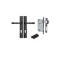 Iver Sarlat  Door Lever Rectangular Latch Pair, Passage Kit, Privacy Kit , Entrance Kit with High Security Lock -Matt Black