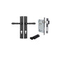 Iver Sarlat  Door Lever Rectangular Latch Pair, Passage Kit, Privacy Kit , Entrance Kit with High Security Lock -Matt Black