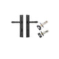 Iver Sarlat  Door Lever Rectangular Latch Pair, Passage Kit, Privacy Kit , Entrance Kit with High Security Lock -Matt Black