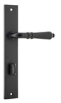 Iver Sarlat  Door Lever Rectangular Latch Pair, Passage Kit, Privacy Kit , Entrance Kit with High Security Lock -Matt Black