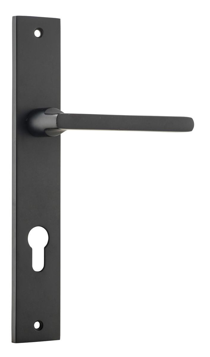 Iver Baltimore Door Knob Rectangular Latch Pair, Passage Kit, Privacy Kit , Entrance Kit with High Security Lock -Matt Black