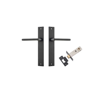 Iver Baltimore Door Knob Rectangular Latch Pair, Passage Kit, Privacy Kit , Entrance Kit with High Security Lock -Matt Black