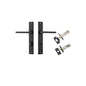 Iver Baltimore Door Knob Rectangular Latch Pair, Passage Kit, Privacy Kit , Entrance Kit with High Security Lock -Matt Black