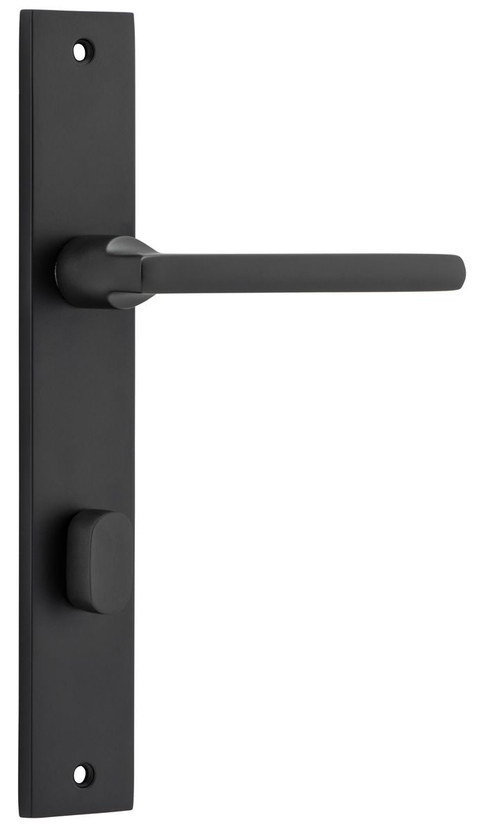 Iver Baltimore Door Knob Rectangular Latch Pair, Passage Kit, Privacy Kit , Entrance Kit with High Security Lock -Matt Black