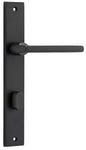 Iver Baltimore Door Knob Rectangular Latch Pair, Passage Kit, Privacy Kit , Entrance Kit with High Security Lock -Matt Black