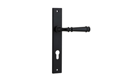Iver Verona Door Lever Rectangular Latch Pair, Passage Kit, Privacy Kit , Entrance Kit with High Security Lock -Matt Black