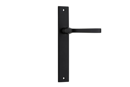Iver Annecy Door Lever Rectangular Latch Pair, Passage Kit, Privacy Kit , Entrance Kit with High Security Lock - Matt Black