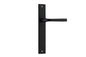 Iver Annecy Door Lever Rectangular Latch Pair, Passage Kit, Privacy Kit , Entrance Kit with High Security Lock - Matt Black