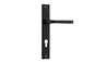 Iver Annecy Door Lever Rectangular Latch Pair, Passage Kit, Privacy Kit , Entrance Kit with High Security Lock - Matt Black