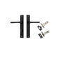 Iver Annecy Door Lever Rectangular Latch Pair, Passage Kit, Privacy Kit , Entrance Kit with High Security Lock - Matt Black