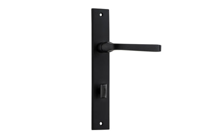Iver Annecy Door Lever Rectangular Latch Pair, Passage Kit, Privacy Kit , Entrance Kit with High Security Lock - Matt Black