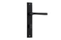 Iver Annecy Door Lever Rectangular Latch Pair, Passage Kit, Privacy Kit , Entrance Kit with High Security Lock - Matt Black