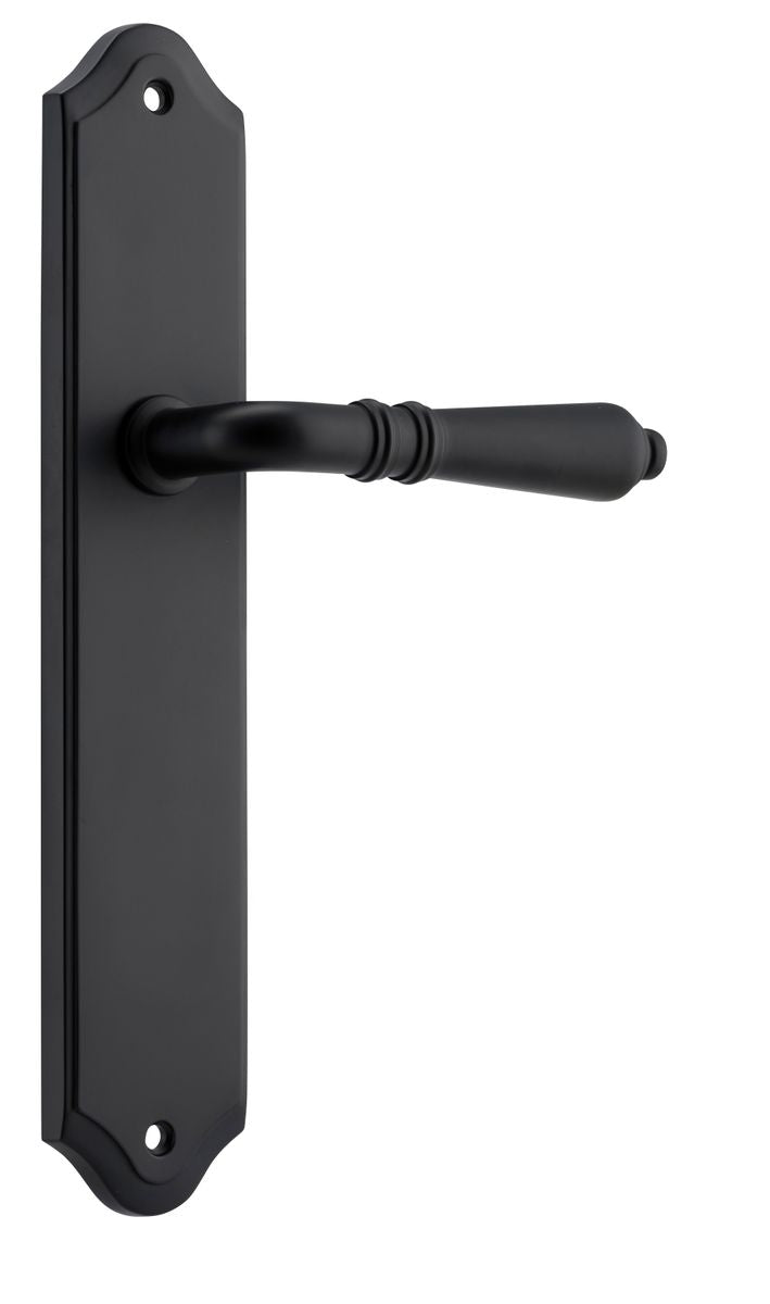 Iver Sarlat  Door Lever Oval Latch Pair, Passage Kit, Privacy Kit , Entrance Kit with High Security Lock - Matt Black