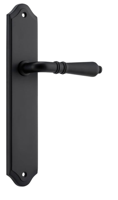 Iver Sarlat  Door Lever Oval Latch Pair, Passage Kit, Privacy Kit , Entrance Kit with High Security Lock - Matt Black