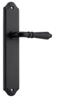 Iver Sarlat  Door Lever Oval Latch Pair, Passage Kit, Privacy Kit , Entrance Kit with High Security Lock - Matt Black