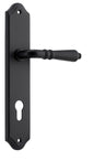 Iver Sarlat  Door Lever Oval Latch Pair, Passage Kit, Privacy Kit , Entrance Kit with High Security Lock - Matt Black