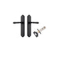 Iver Sarlat  Door Lever Oval Latch Pair, Passage Kit, Privacy Kit , Entrance Kit with High Security Lock - Matt Black