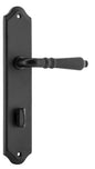 Iver Sarlat  Door Lever Oval Latch Pair, Passage Kit, Privacy Kit , Entrance Kit with High Security Lock - Matt Black
