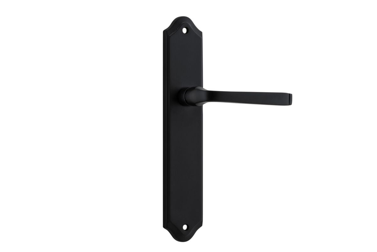 Iver Annecy Door Lever Shouldered Latch Pair, Passage Kit, Privacy Kit , Entrance Kit with High Security Lock -Matt Black