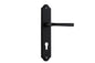 Iver Annecy Door Lever Shouldered Latch Pair, Passage Kit, Privacy Kit , Entrance Kit with High Security Lock -Matt Black
