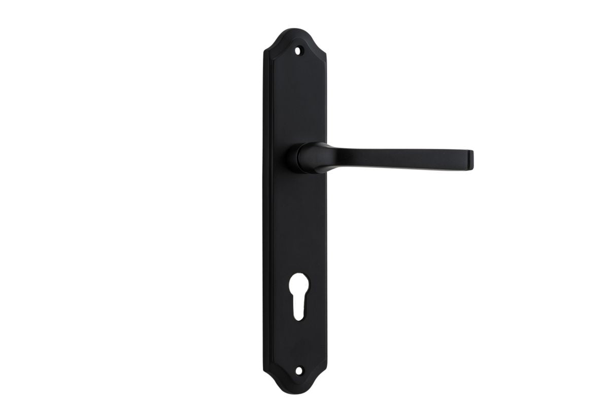 Iver Annecy Door Lever Shouldered Latch Pair, Passage Kit, Privacy Kit , Entrance Kit with High Security Lock -Polished Nickel