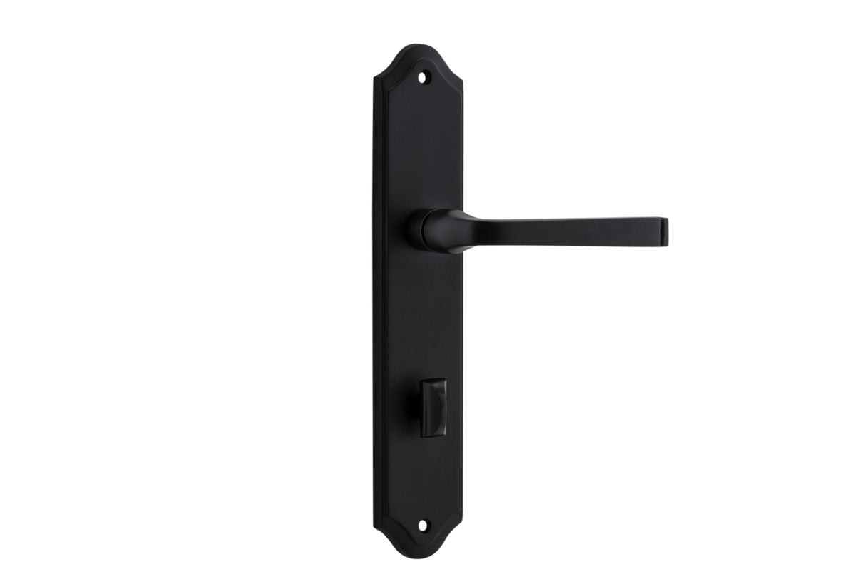 Iver Annecy Door Lever Shouldered Latch Pair, Passage Kit, Privacy Kit , Entrance Kit with High Security Lock -Matt Black