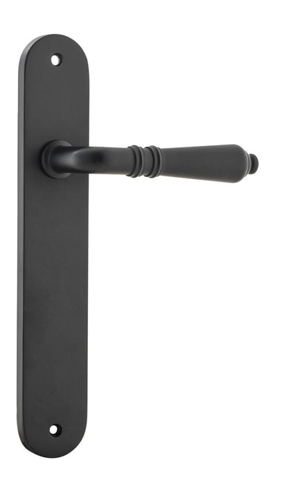Iver Sarlat  Door Lever Oval Latch Pair, Passage Kit, Privacy Kit , Entrance Kit with High Security Lock - Matt Black
