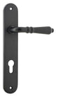 Iver Sarlat  Door Lever Oval Latch Pair, Passage Kit, Privacy Kit , Entrance Kit with High Security Lock - Matt Black