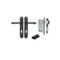Iver Sarlat  Door Lever Oval Latch Pair, Passage Kit, Privacy Kit , Entrance Kit with High Security Lock - Matt Black