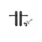 Iver Sarlat  Door Lever Oval Latch Pair, Passage Kit, Privacy Kit , Entrance Kit with High Security Lock - Matt Black