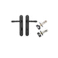 Iver Sarlat  Door Lever Oval Latch Pair, Passage Kit, Privacy Kit , Entrance Kit with High Security Lock - Matt Black