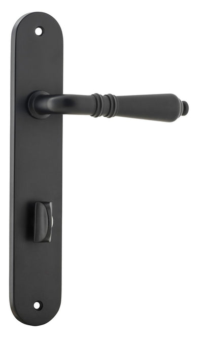 Iver Sarlat  Door Lever Oval Latch Pair, Passage Kit, Privacy Kit , Entrance Kit with High Security Lock - Matt Black