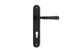 Iver Verona Door Lever Oval Latch Pair, Passage Kit, Privacy Kit , Entrance Kit with High Security Lock - Matt Black