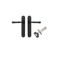 Iver Verona Door Lever Oval Latch Pair, Passage Kit, Privacy Kit , Entrance Kit with High Security Lock - Matt Black