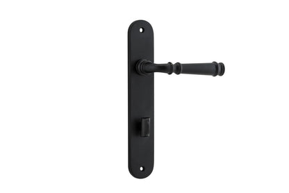 Iver Verona Door Lever Oval Latch Pair, Passage Kit, Privacy Kit , Entrance Kit with High Security Lock - Matt Black