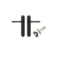 Iver Annecy Door Lever Oval Latch Pair, Passage Kit, Privacy Kit , Entrance Kit with High Security Lock - Matt Black