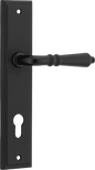 Iver Sarlat  Door Lever Stepped Latch Pair, Passage Kit, Privacy Kit , Entrance Kit with High Security Lock -Matt Black
