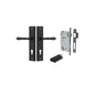 Iver Sarlat  Door Lever Stepped Latch Pair, Passage Kit, Privacy Kit , Entrance Kit with High Security Lock -Matt Black